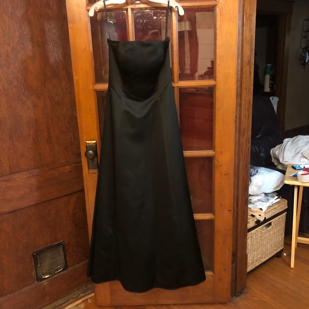 Gorgeous Simple Black Ball Gown